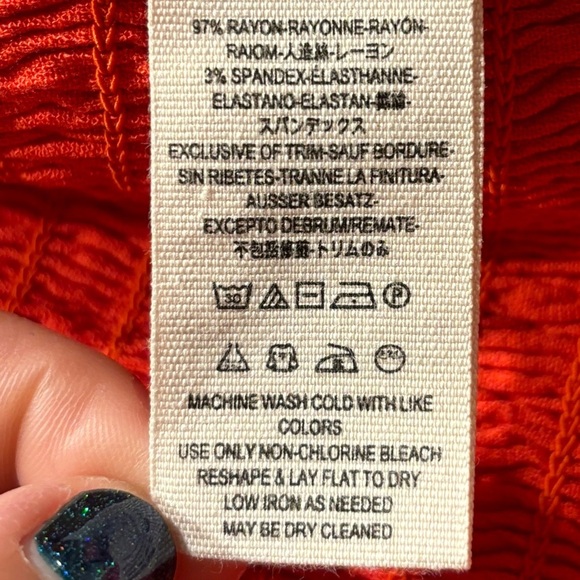 Free People Saturday Night Fever Crop Smocked Band Top Size Medium - Picture 5 of 10